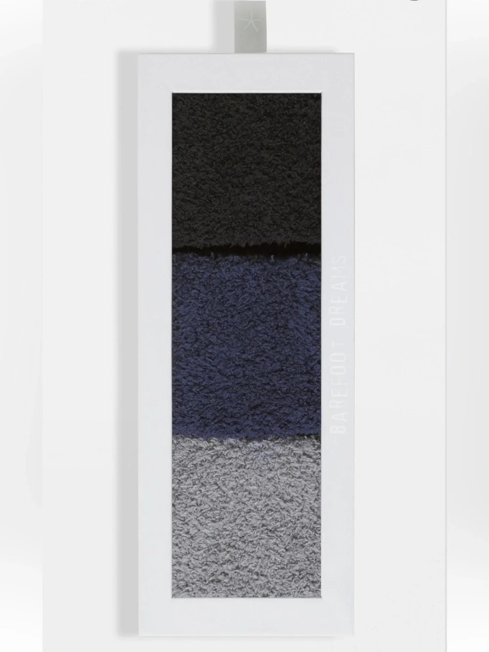 Barefoot Dreams CozyChic 3 Pair Socks Set in black multi, NEW GIFTBOX